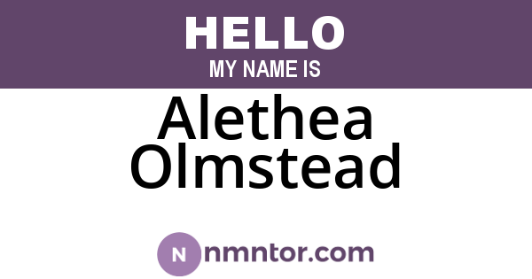 Alethea Olmstead