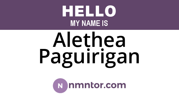 Alethea Paguirigan