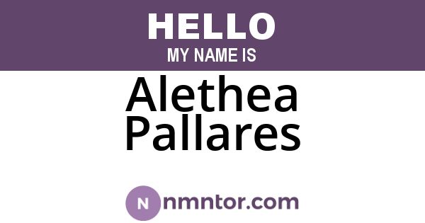 Alethea Pallares