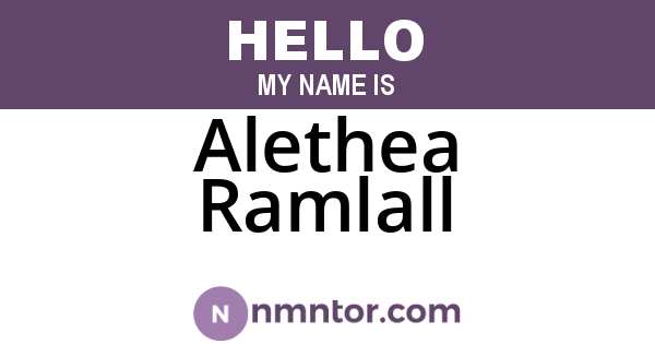 Alethea Ramlall