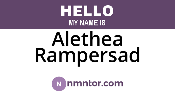 Alethea Rampersad
