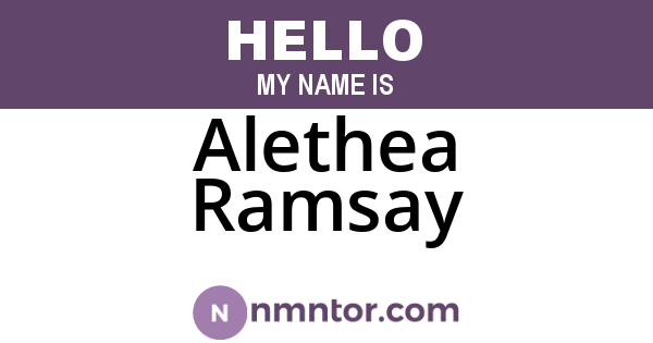 Alethea Ramsay