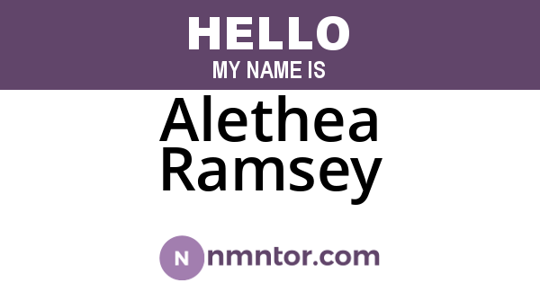 Alethea Ramsey