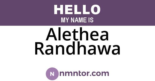 Alethea Randhawa