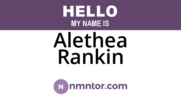 Alethea Rankin