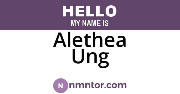 Alethea Ung