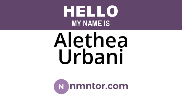 Alethea Urbani