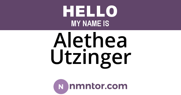 Alethea Utzinger