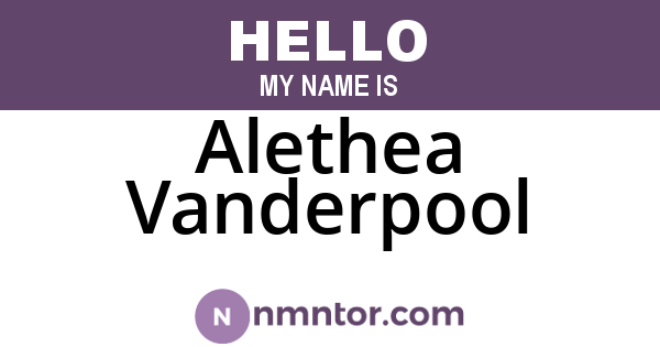 Alethea Vanderpool