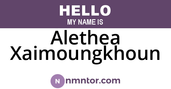 Alethea Xaimoungkhoun