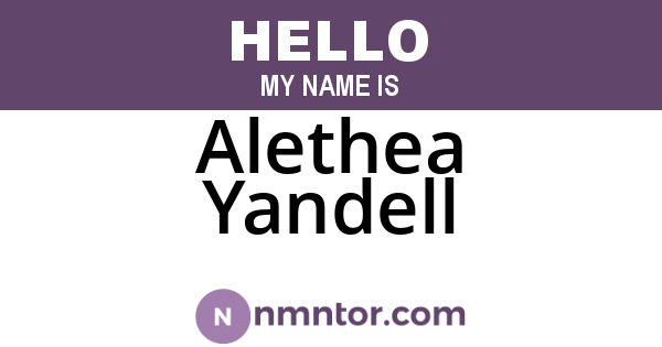 Alethea Yandell