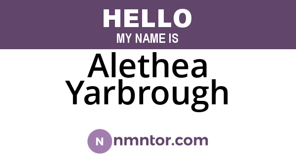 Alethea Yarbrough