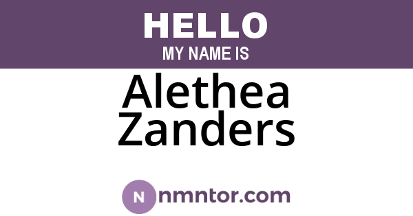 Alethea Zanders