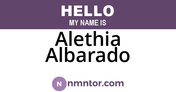 Alethia Albarado