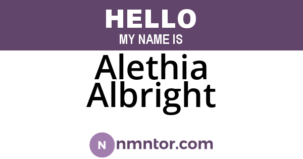 Alethia Albright