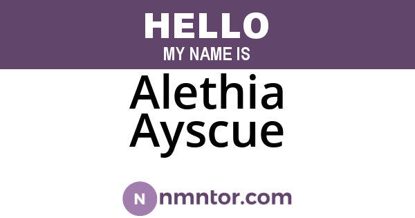 Alethia Ayscue