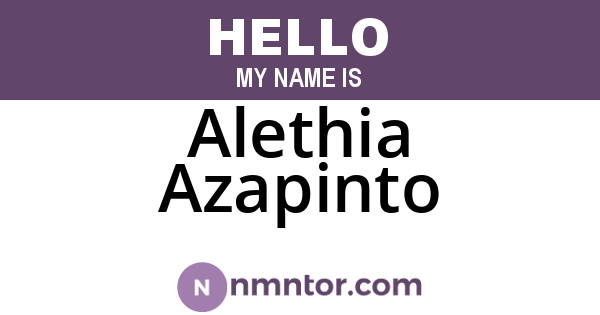 Alethia Azapinto