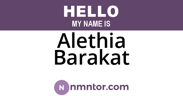 Alethia Barakat