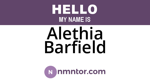 Alethia Barfield