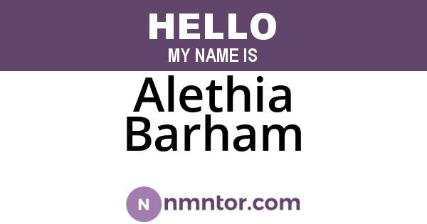 Alethia Barham