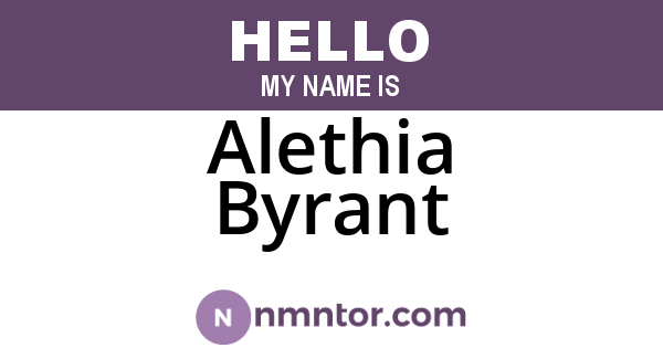 Alethia Byrant