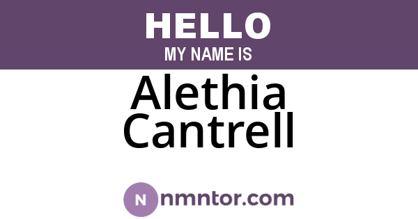 Alethia Cantrell