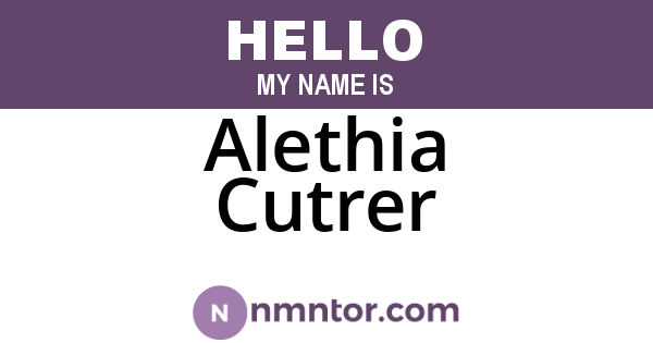 Alethia Cutrer