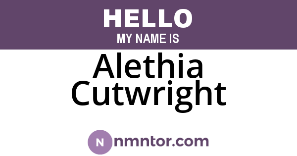 Alethia Cutwright