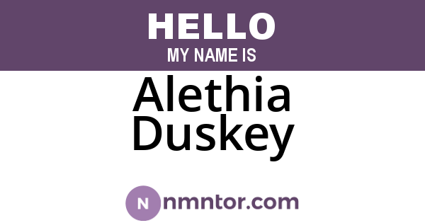 Alethia Duskey