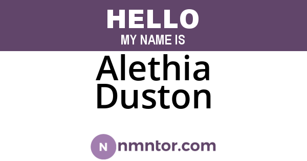 Alethia Duston