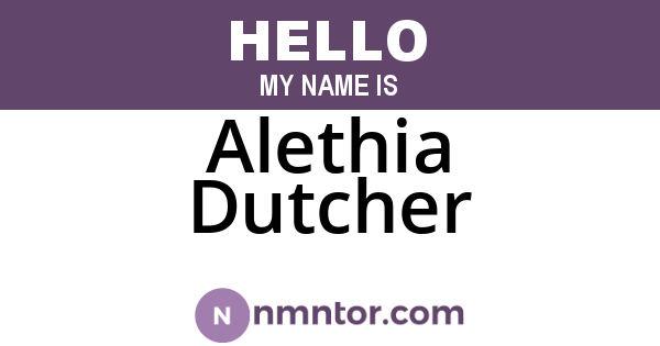 Alethia Dutcher