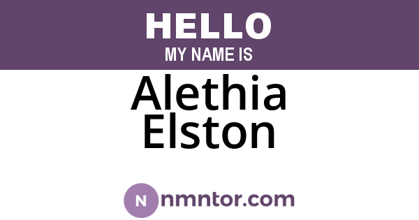 Alethia Elston