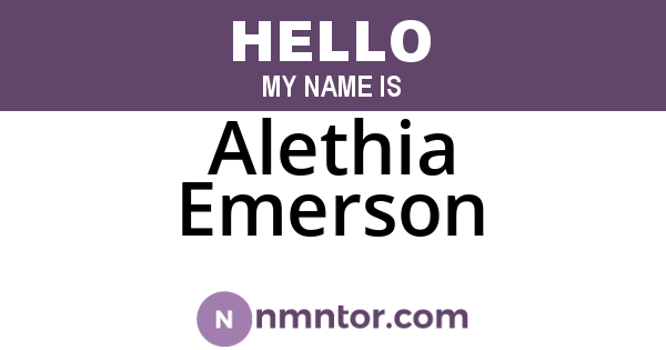 Alethia Emerson