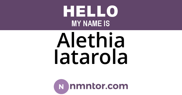 Alethia Iatarola