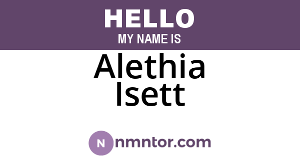 Alethia Isett