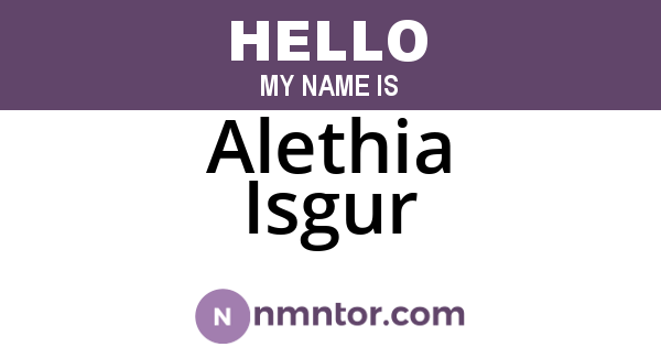 Alethia Isgur