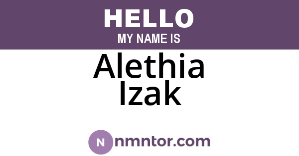 Alethia Izak