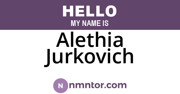Alethia Jurkovich