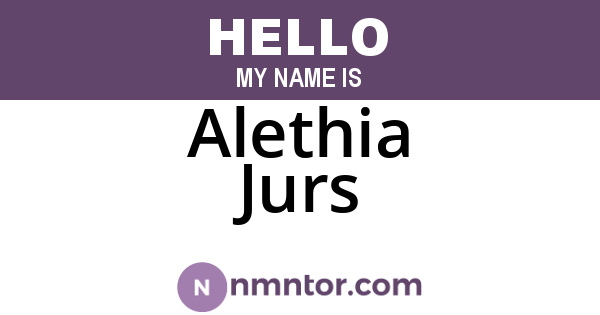 Alethia Jurs