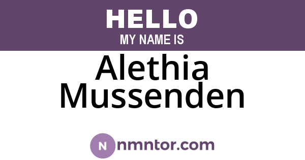 Alethia Mussenden