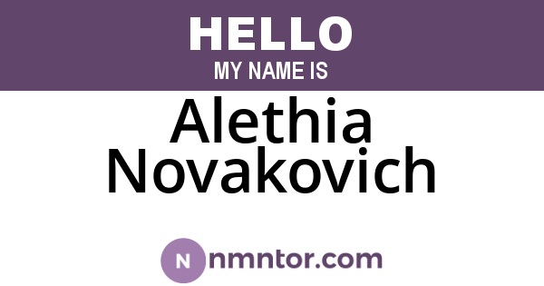 Alethia Novakovich
