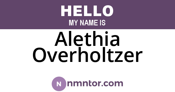 Alethia Overholtzer