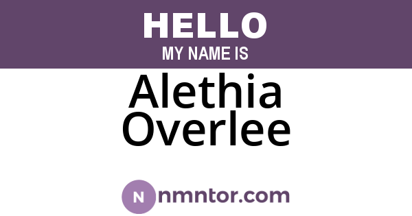 Alethia Overlee