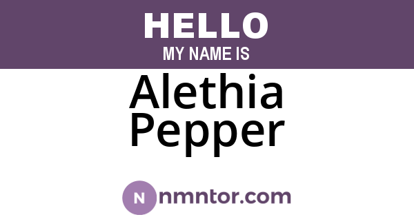 Alethia Pepper