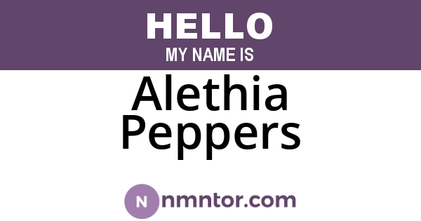 Alethia Peppers
