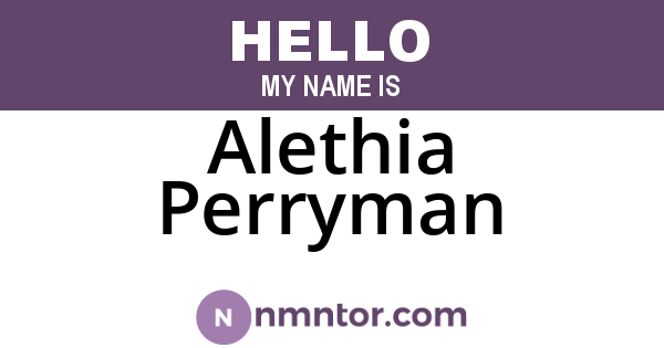 Alethia Perryman