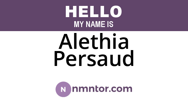 Alethia Persaud