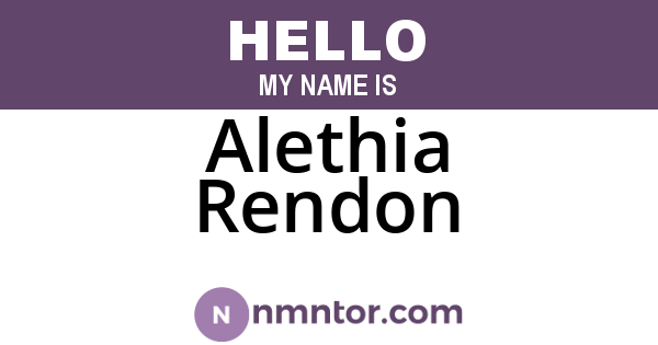 Alethia Rendon