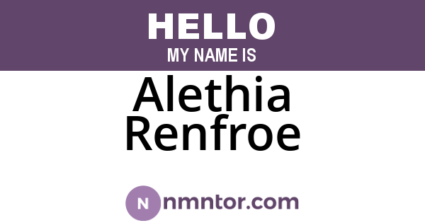 Alethia Renfroe
