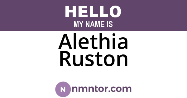 Alethia Ruston